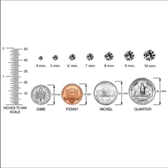 💖 Hypoallergenic Stainless Steel Cubic Zirconia Earrings 10mm NEW - Picture 3 of 8